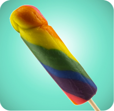 giant rainbow pecker lollipop